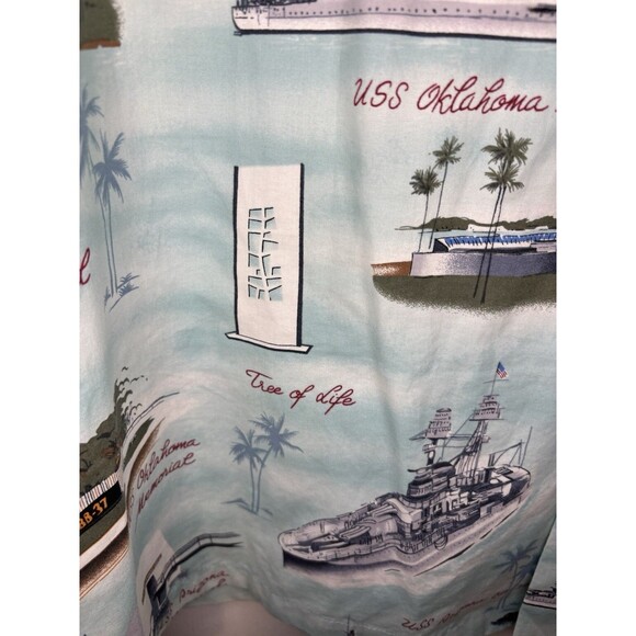 Vintage Kalaheo Hawaiian Shirt Mens 3XL Pearl Harbor USS Arizona WW2 Hawaii USA - Picture 5 of 11